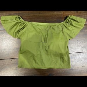 Kortni jeane ribbed flounce top